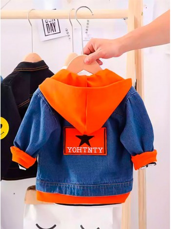 Детская джинсовая кофта с рисунком Звезда